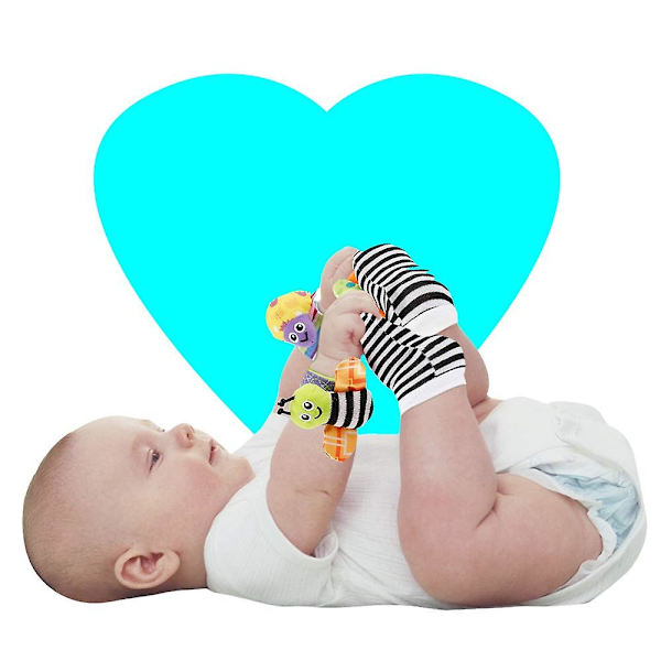 Baby Infant Rasselstrumpor Leksaker 3-6 Till 12 Månader Flicka Pojke Inlärningsleksak