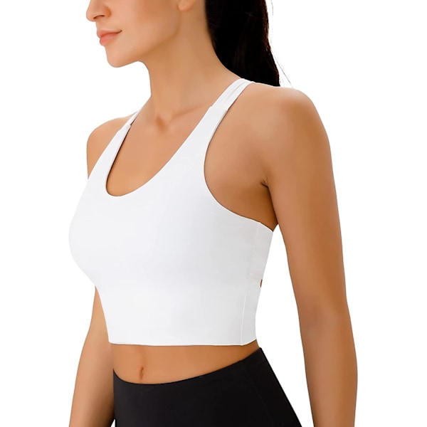 Sports BH'er til Kvinder Krydsryg Polstrede Træningstoppe Medium Støtte Cropped Toppe til Kvinder XS
