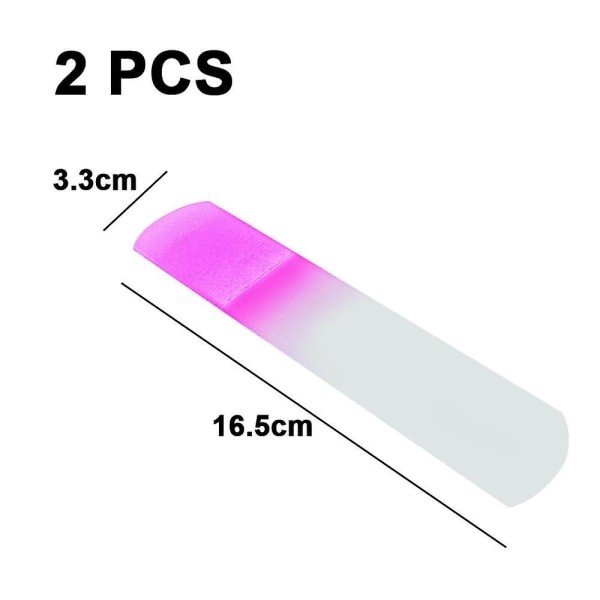 2 stk. Glass Fotfil Pedikyr Rasp Død Hud Fjerner Hard Hud Fjerner Liktorner Grov Hard Hud Fjerner 1pcs pink*1pcs two-color
