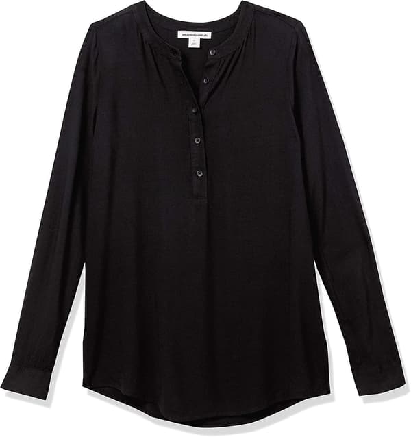 Kvinnors långärmade vävda blus Style 2 XL