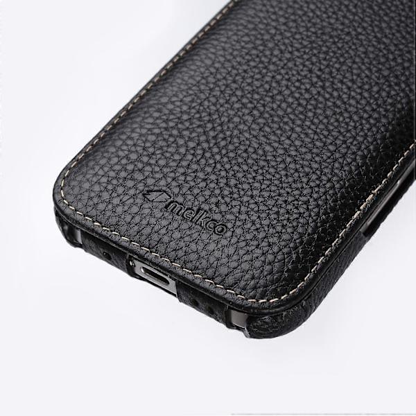 Magnetisk flipcover til iPhone 16 Pro, vertikalt, ægte okselæder + PC, stødsikkert - Grøn Brown