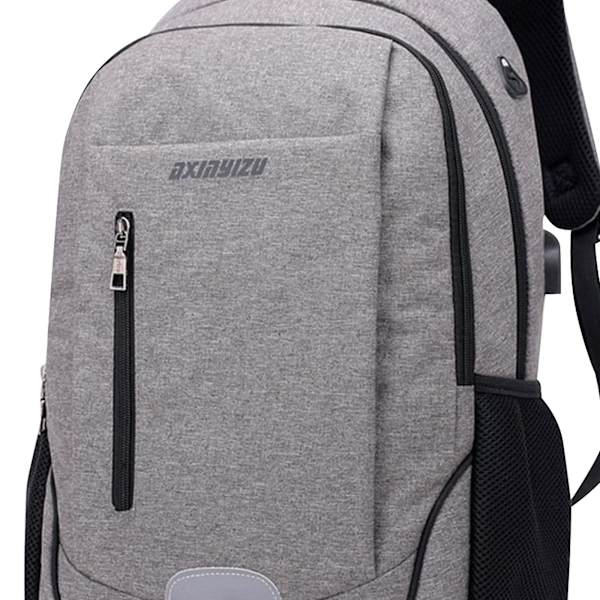 Ny ankomst Laptop Ryggsäck för resor Slim Dator Ryggsäckar med USB Laddningsport, Vattenavvisande College Skolväska dark gray