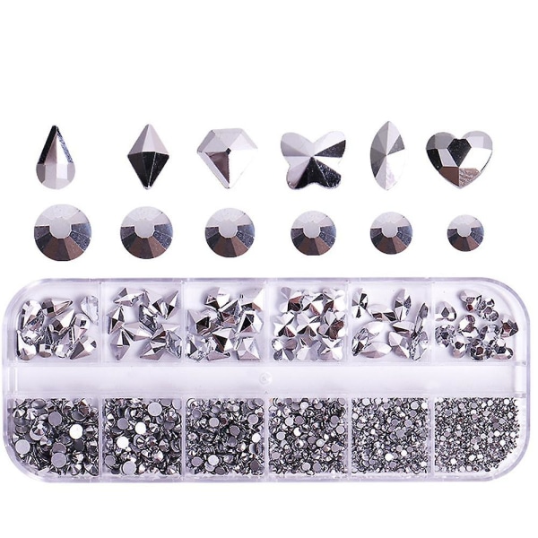 Nagelkonst Strass Nail Gemstones, För Diy Craft Makeup Dressup Manikyr Dekoration Style 6