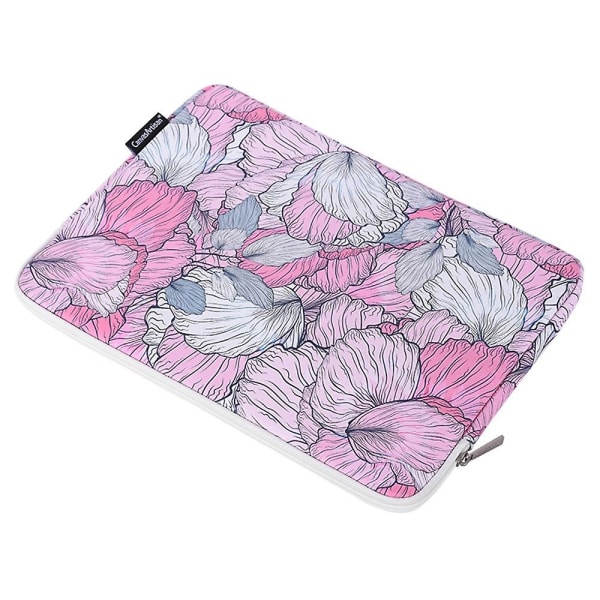 Blommig PU-läder Notebook-väska för 11~15-tums bärbar dator, fodral med liten väska For 13 inch Laptop