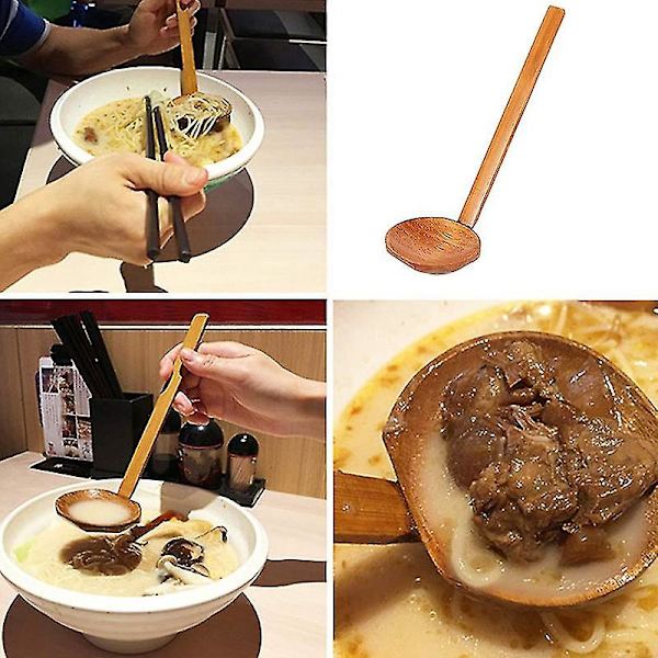 Japansk 8,5 tommer Ramen Håndlavet Træ Suppeske Træ 10 stk