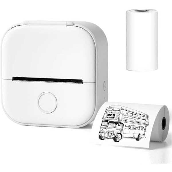 Mini Lommeprinter, 2023 Ny Blækfri Klistermærkeprinter Bluetooth Klistermærkeprinter, Bærbar Fotoprinter Lomme Termisk Printer til DIY Scrapbog (