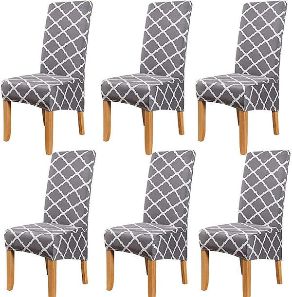 Spisestuestoltrekk, 6 stk. Stretch Stoltrekk, Elastisk Stol