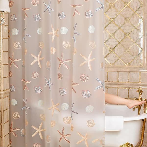 Elegant Peva Duschdraperi Med Krokar 180x180cm