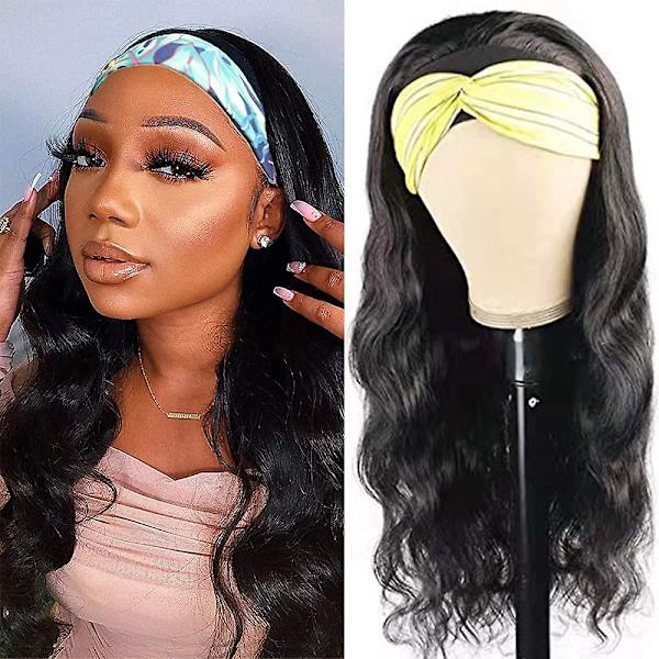 Body Wave -otsapanta ihmishiuksista valmistettu peruukki, liimaton, ei pitsiä edessä, brasilialaiset neitsyt hiukset, käytä ja lähde -peruukit mustille naisille, peruukit luonnollisella värillä