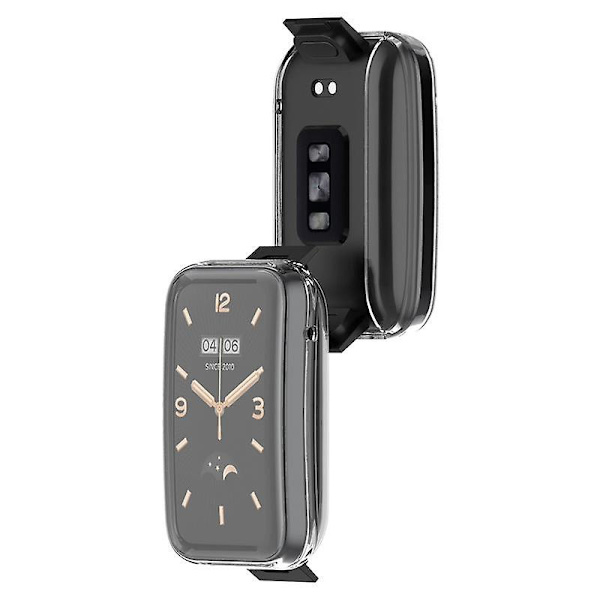 Fuld Beskyttelse Anti-fald Urkasse Til Xiaomi Mi Band 7 Pro, Transparent Blød TPU Bumper