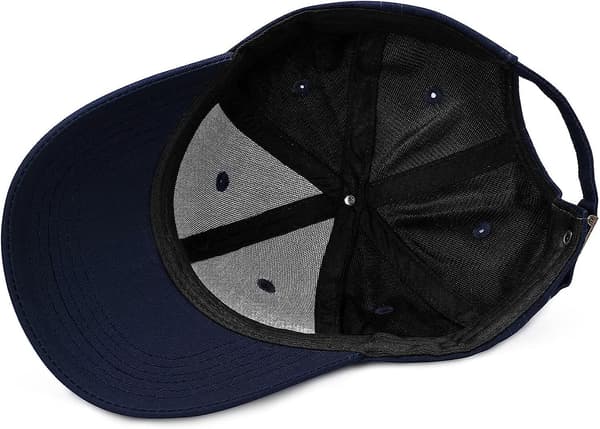 Baseballkeps Casual Unisex 6 Panel Justerbar Bomull Enfärgad Sport Solhatt Navy