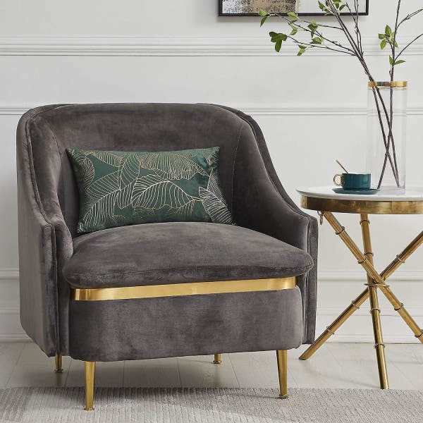 Sztxj Samettiset tyynynpäälliset 30x50 cm Koriste Painettu kultainen tyynyliina sohvalle makuuhuoneeseen autoon olohuoneeseen Tyynynpäällinen vihreä 2 kpl:n setti