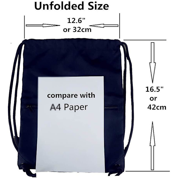 Sport Gym Sack Drawstring Ryggsäck Acsergery Väska Present