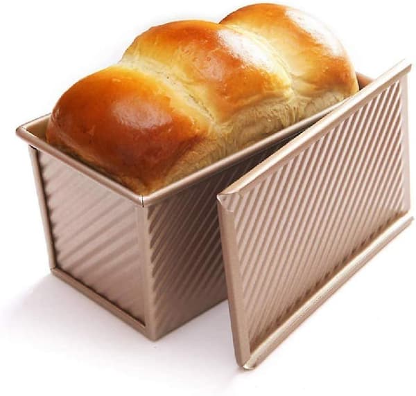 Brødform med låg, til bølget brød med låg