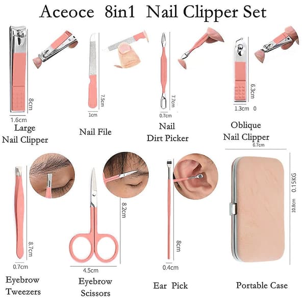 Manikyrset Personlig Vård Nagelklippare Kit Manikyr Pedikyr Set