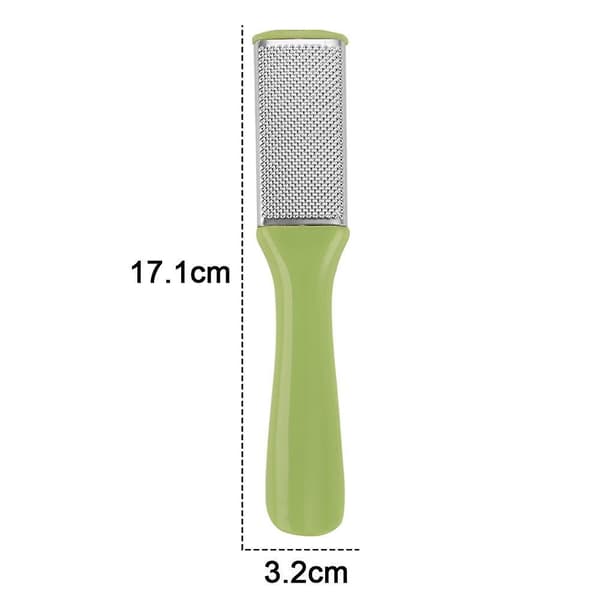 Callusfjerner i rustfrit stål, effektiv til tyk callus og revnede fødder, pedicure rasp light green