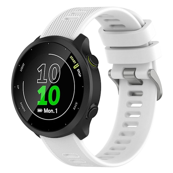 20mm Silikonarmband för Galaxy Watch4/5/6 40mm 44mm/Watch6 Classic 43mm 47mm/Watch 5 Pro 45mm White
