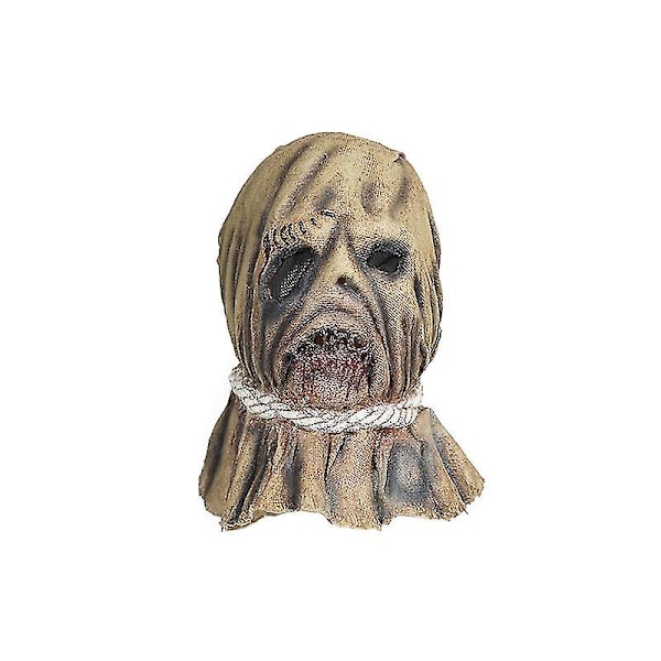 Blodig Fågelskrämma Mask Halloween Cosplay Prop Latex Overhead Cover För Halloween Fest
