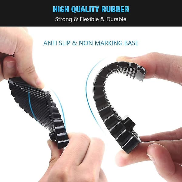 Gummidørstopper Premium Dørkile Sklisikker Dørstopper Silikon Dørstopper Black