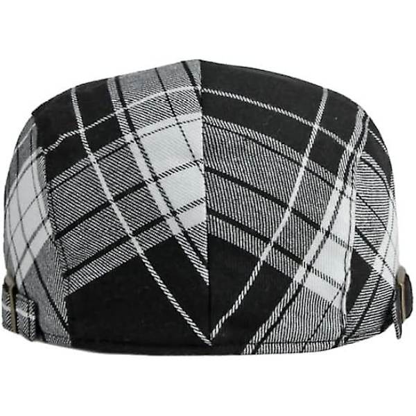 Färgglad Rutig Justerbar Newsboy Cap - Yz30109