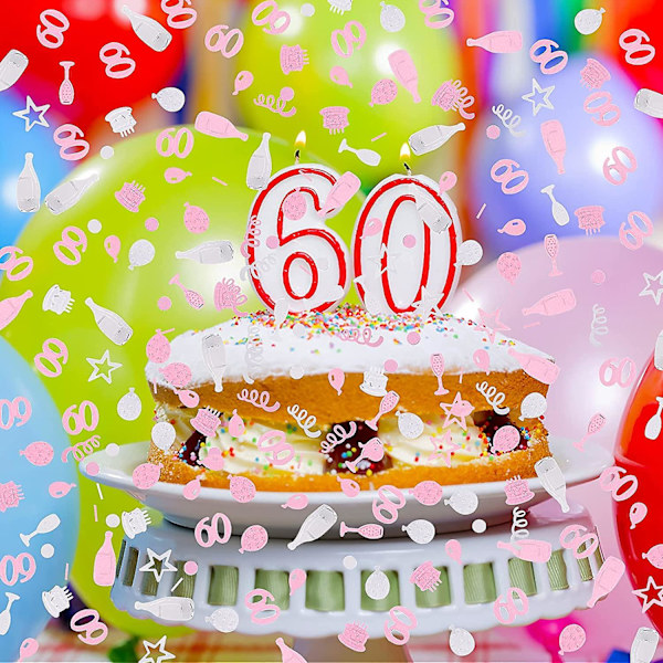 Syntymäpäiväkonfetti pöydälle, 30g Hyvää syntymäpäivää pöytäkonfetti Syntymäpäiväkakku konfetti Pöytäkoristeet Vaaleanpunainen konfetti syntymäpäivähäihin