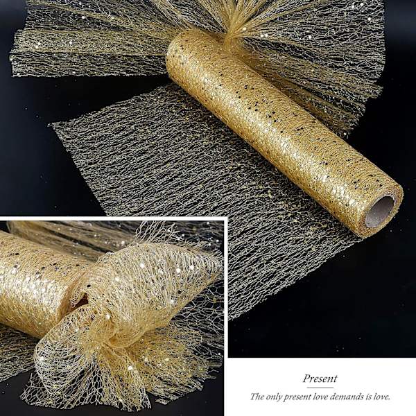 Sparkle Tyl Rulle Glitter Pailletstof Bånd Til Håndværk