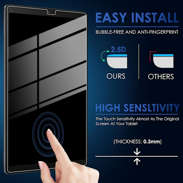 [2 kpl] Galaxy Tab A7 Lite 8.7 tuumaa 2021, Näytönsuoja tabletille, Karkaistu kalvo Samsung Galaxy Tab A7 Lite -GSLA