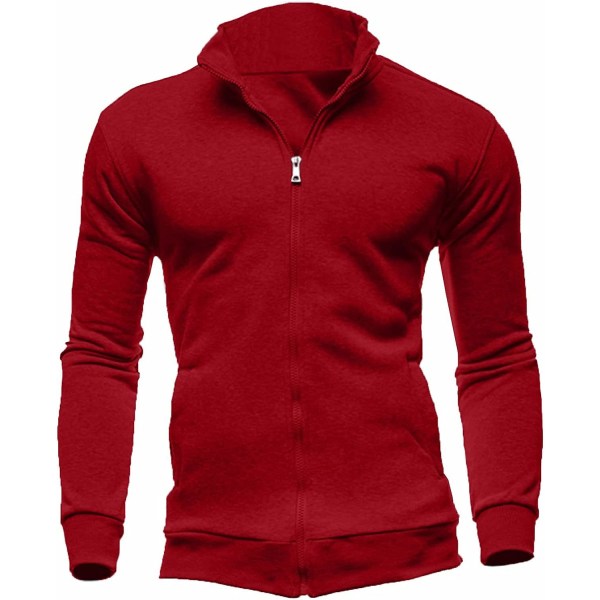 Herr Sweatshirt Jacka Cardigans Kappa Ingen Huva Full Dragkedja Krage Mikro Fleece