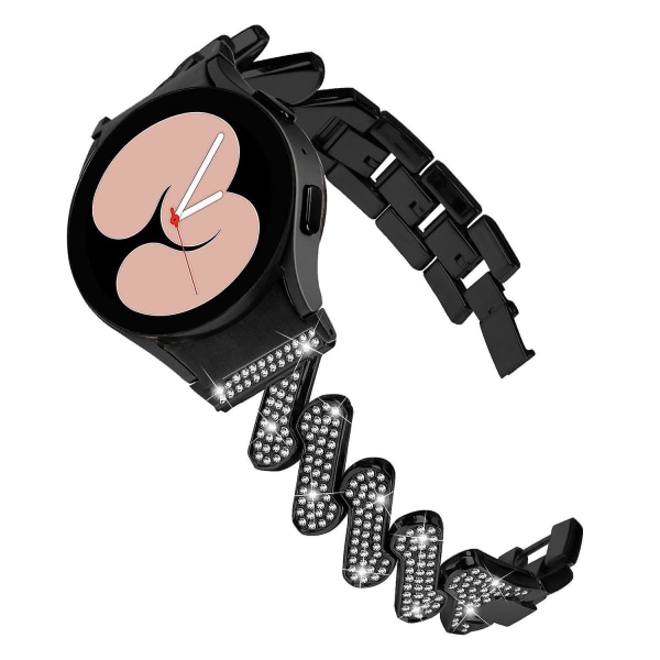 Watch för Samsung Galaxy Watch6 40mm/44mm / Watch6 Classic 43mm/47mm Rhinestone Decorat Black