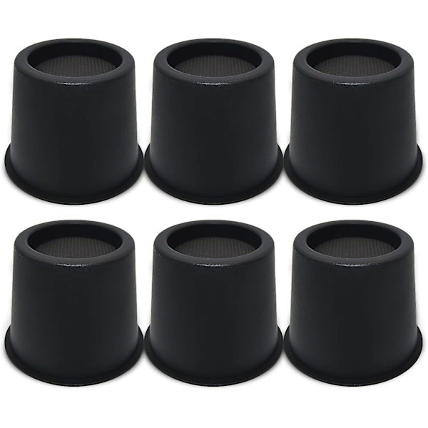 4 tum runda sänghöjare, tunga möbelhöjare, lyfter upp 3,35 tum för möbelhöjare för sängbordssoffa sovsalslyftar lyfthöjare block Black 6 Pcs 4 in  6pcs