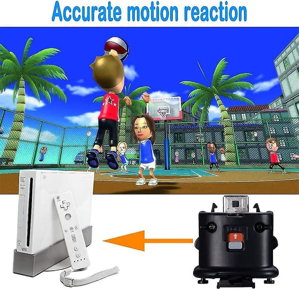 Wii Motion Plus Adapter, 2-pak Opgraderet Motion Tilbehør til Wii Remote Controller (sort)
