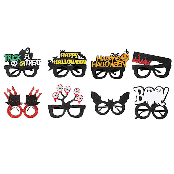 8 Pakning Halloween Morsomme Briller Tema Fest Briller Briller For Halloween Festdekorasjon B