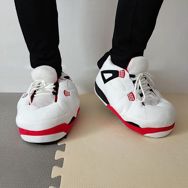 Mjuka sneakers tofflor för män/kvinnor L/XL (8.5-13) Aj4 White 8.510.5 Wide