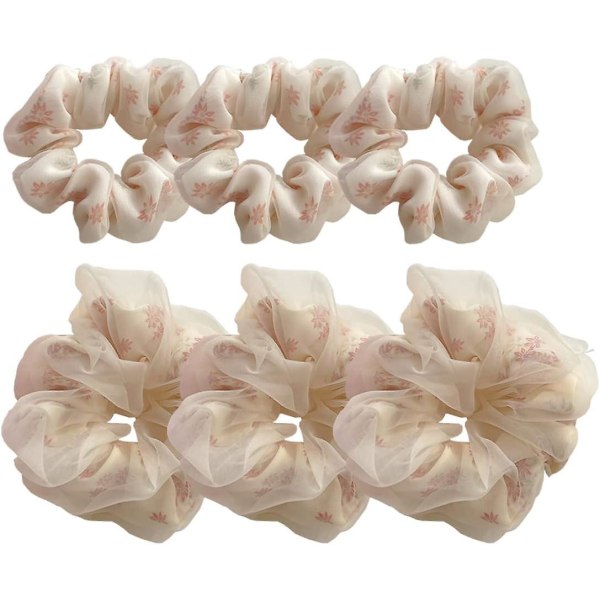 Silkescrunchies för frizzförebyggande chiffong elastiska hårband Beige 1122 cm   4.38.7 inches