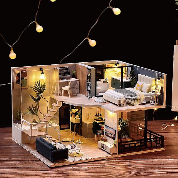 Diy Miniatyrdockhus Rumssats - Kit Diy Hantverk Hobbyer För Kvinnor/Män Gåvor För Tonåringar Vuxna Heminredning