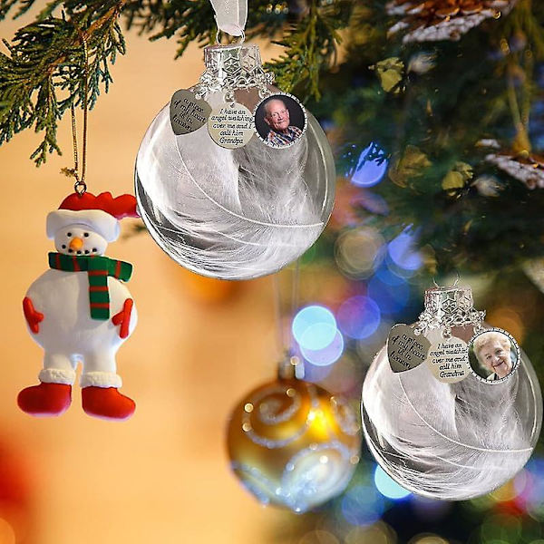 Julminnesmärke Hängande Prydnader - Klar Fjäderboll Sympati Present