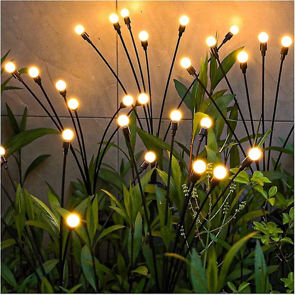 Aurinkopuutarhavalot - 2 kpl Led Aurinkokuhankeittäjävaloja Warm 8 head