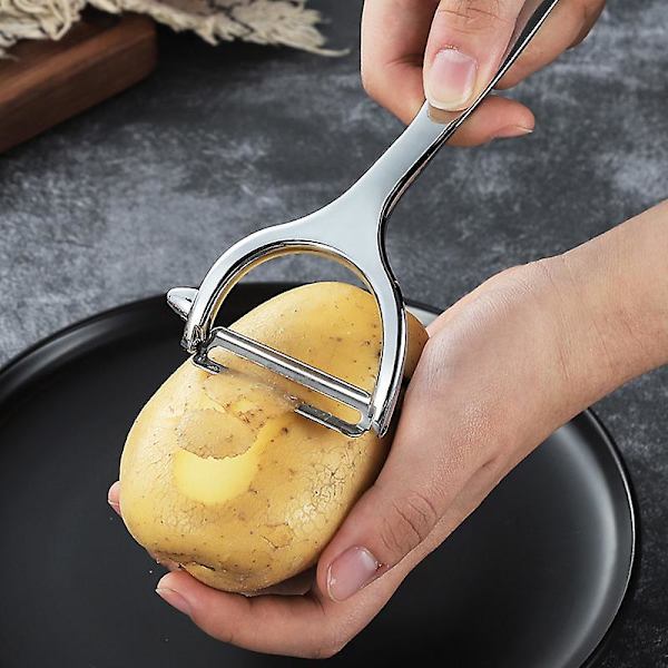 Grøntsagsskræller i rustfrit stål Køkkenfrugtskræller Ultraskarp æblekartoffelgulerodsskræller