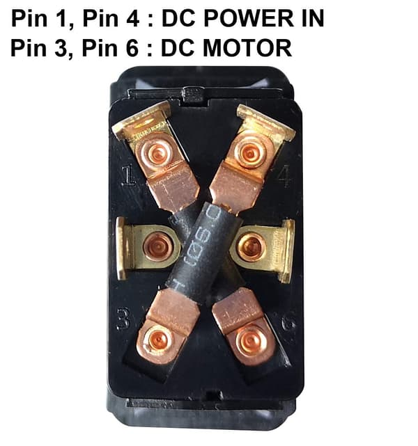 Motor Polaritet Revers Reverserende Vippebryter Kontroll DPDT DC 12V eller 24V