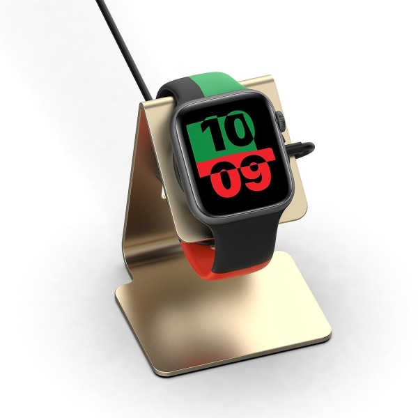 For Apple Watch Ultra 49mm/Series 8/7/6/5/4/SE/SE (2022)/3 Laderholderstativ (Ingen lader) Gold