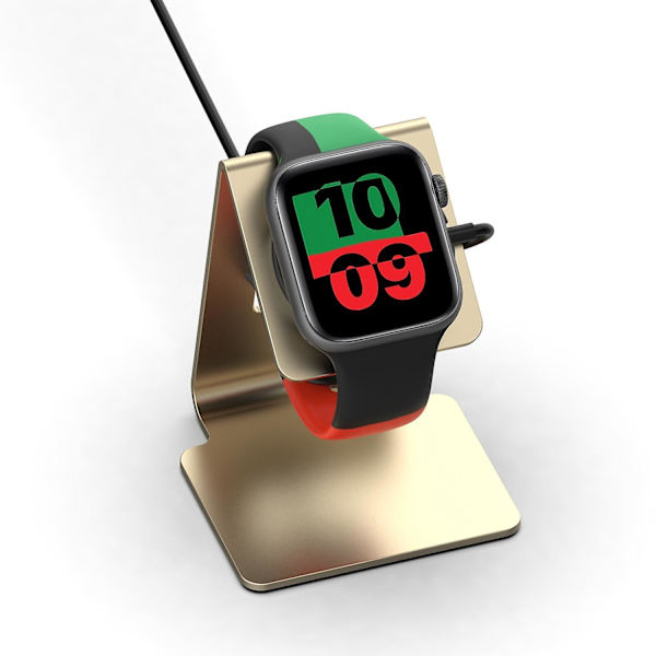 Til Apple Watch Ultra 49mm/Series 8/7/6/5/4/SE/SE (2022)/3 Opladerholder Stand (Ingen Oplader) Gold