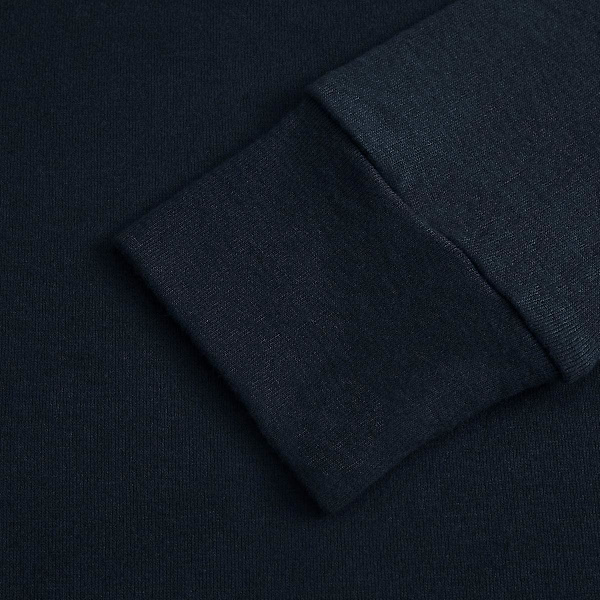 Dam långärmad sweatshirt rund hals sid split casual tunika pullover t-shirt toppar Navy M