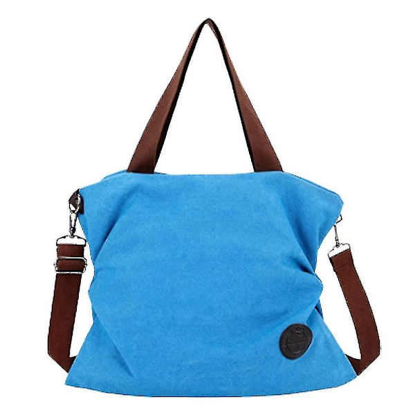 Canvas Messenger Taske Skuldertaske, Blå Fritidsmode Kunstnerisk Canvas Taske