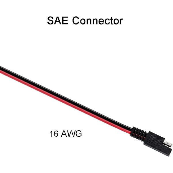 2,4 m SAE-jatkojohto, 16AWG SAE-johtosarja akun krokotiilipidikkeelle 12 V DC -jatkojohto pikakiinnitys-/irrotuskytkimellä