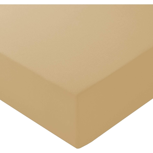 100% egyptiläistä puuvillaa 10\"/25cm syvät lakanat - Muotoonommeltu - Yhden hengen - Kahden hengen - King - Super King Beige Single