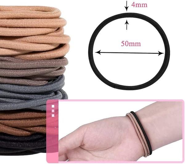 100 st Acsergery present hårband, 5 färger elastiska hårband för kvinnor flickor