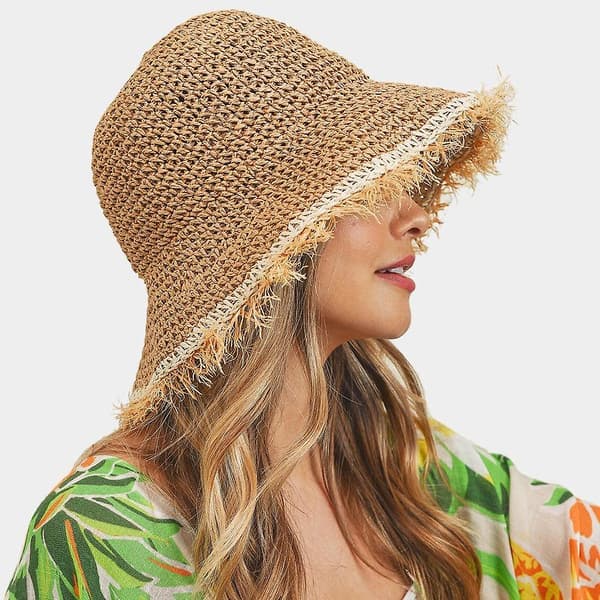 Dame Solhat Strandhat Frynset Hæklet Foldbar Stråhat Sommer Style 2