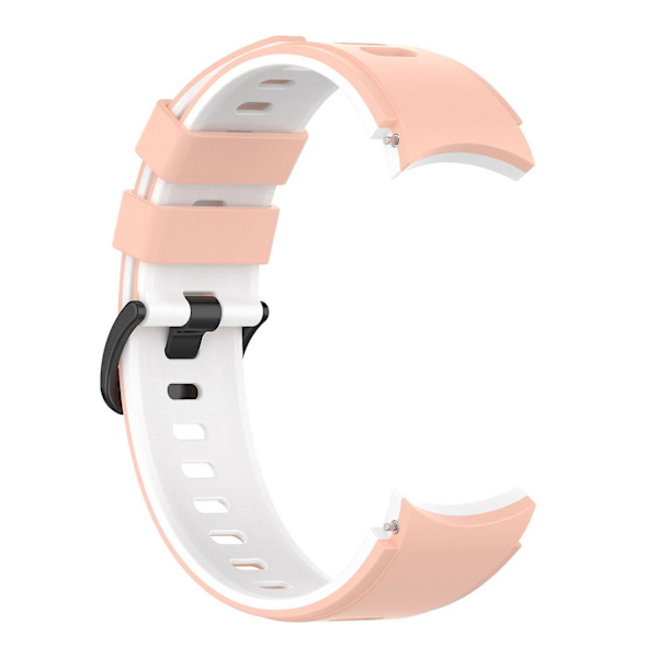 Silikoninen kellon ranneke Samsung Galaxy Watch 4/5/6 40/44mm / Watch6 Classic 43mm 47mm / 5 Pro 45mm -kelloille Pink  White