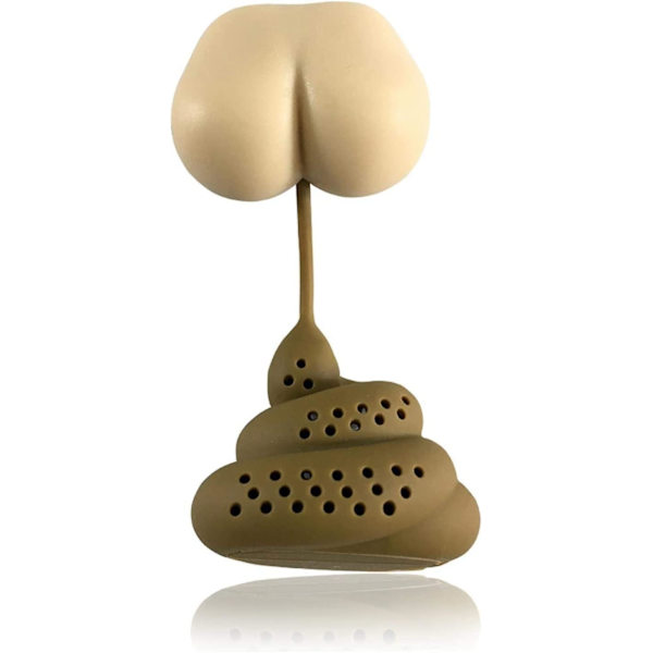 Poop Te-infusionsenhed, Sjov Løs Te-si, Te-brygger Diffuser, Fødevaregodkendt Silikone, Afføringsformet Te-kuglefilter