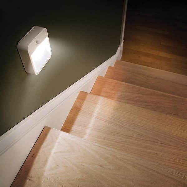 Batteridriven rörelsesensor LED-nattlampa, 3-pack, vit, 3 st